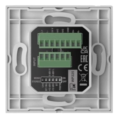 3. AUDAC WP225/W Wandpanel, XLR-Mikrofonanschluss + 3,5-mm-Klinkenanschluss + Bluetooth, weiß