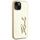 4. Karl Lagerfeld Wrinkled Metal Signature iPhone 15 Hülle - Gold