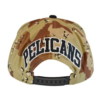 4. Mitchell & Ness NBA New Orleans Pelicans Choco Camo Cap - HHSS1101-NOPYYPPPCAMO