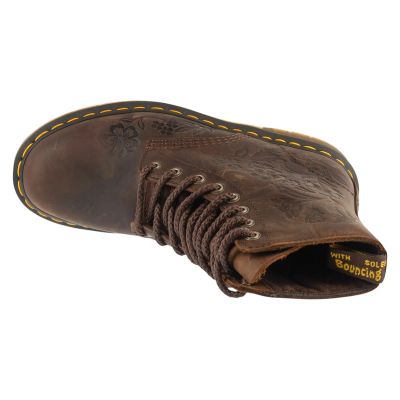 3. Dr. Martens 1460 Pascal Emboss Floral 8-Eye-Boot DM43276200 Braun 36