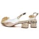 5. Transparente Sandalen mit dekorativem goldenem Absatz D&A MR62-9100