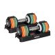Automatisch verstellbare Gusseisen-Hanteln, Set mit 2 x 5 kg, in 1-kg-Schritten, REBEL ACTIVE