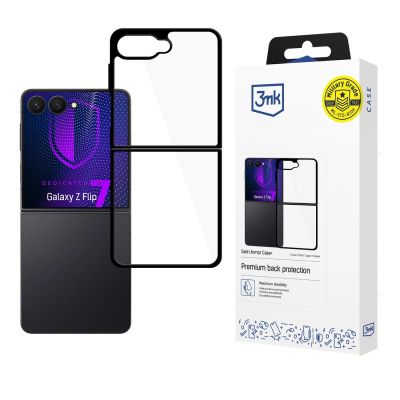 3mk Satin Armor Case+ für Samsung Galaxy Z Flip 7 - Transparent Schwarz