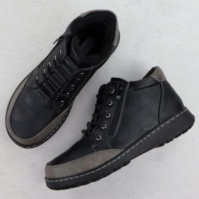 11. Bequeme schwarze Damen-Stiefeletten Potocki 25-90347
