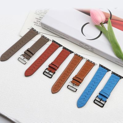7. Armband Leder für Apple Watch 38 / 40 / 41 mm Band Armband - rot