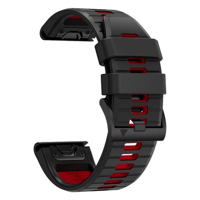 3. Tech-Protect IconBand Pro Armband für Garmin Fenix ​​​​3 / 5X / 3HR / 5X Plus / 6X / 6X Pro / 7X - Schwarz und Rot