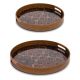RITUALI DOMESTICI GALATEO Set mit 2 runden Tabletts