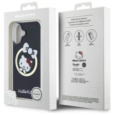 8. Hello Kitty IML Fun Bow Magsafe Hülle für iPhone 16 - Schwarz