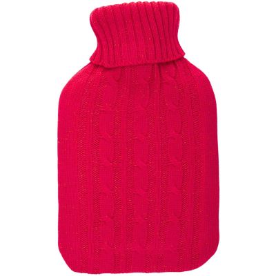 17. GUMMI-WÄRMFLASCHE MIT ALPINA-BEZUG 1,7 L ROT