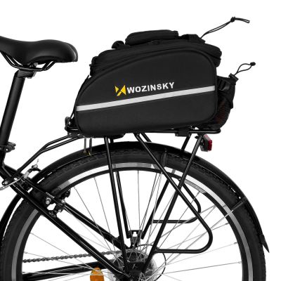 2. Wozinsky große Fahrradgepäckträgertasche 35l + Regenschutz schwarz (WBB19BK)