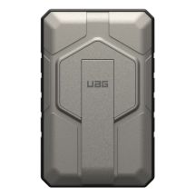 Powerbank UAG Rugged 10K – 10000 mAh mit Standfuß, kabelloses Laden mit 10 W, MagSafe-kompatibel, Kabel im Lieferumfang (black/titanium)