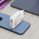 7. GaN Dudao A30EU 30W USB-A / USB-C Wandladegerät - Weiß