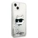 4. Karl Lagerfeld KLHCP14MLNHCCS iPhone 14 Plus 6,7" Silber/Silber Hardcase Glitter Choupette Head