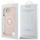 8. Guess IML Metal Glitter 4G Circle Triangle MagSafe Hülle für iPhone 16e - Pink