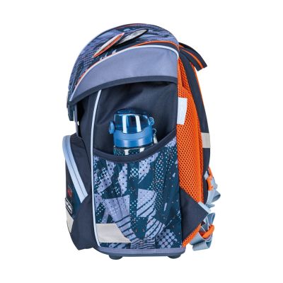 8. Herlitz UltraLight Plus TechMech Schulrucksack-Set für Jungen, Polyester, Blau, Orange