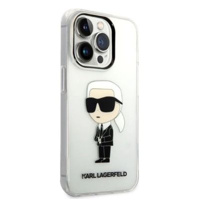 4. Karl Lagerfeld Ikonik Karl Hülle für iPhone 14 Pro Max – transparent
