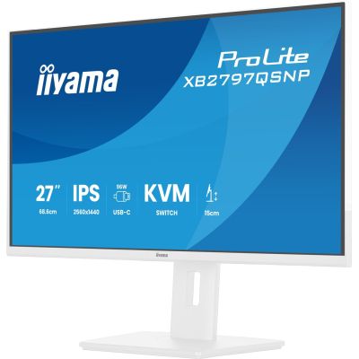 6. iiyama ProLite XB2797QSNP-W1 Computermonitor 68,6 cm (27") 2560 x 1440 px Quad HD LCD Weiß