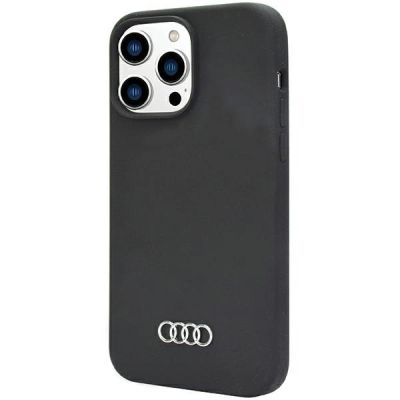3. Audi Silikonhülle iPhone 14 Pro 6,1" schwarz/schwarz Hardcase AU-LSRIP14P-Q3/D1-BK