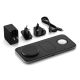 3. Satechi Qi2 Trio Wireless Charging Pad - magnetisches kabelloses Ladegerät für drei Geräte (AppleWatch 5W, AirPods 5W, Qi2 15W), 1 m Kabel, 45-W-Netzteil und austauschbare Stecker für Großbritannien und die EU im Lieferumfang enthalten (Space Grau)