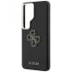 6. Guess Hülle mit genarbtem, großem 4G-Metalllogo für Samsung Galaxy S26 Ultra – Schwarz