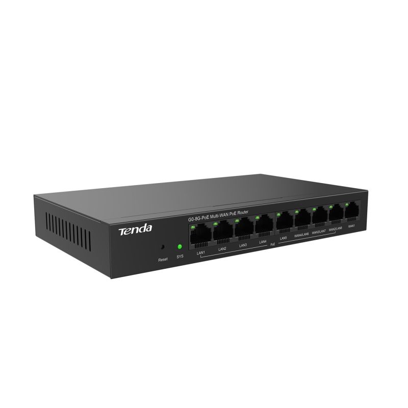 3. Tenda G0-8G-PoE Gigabit-Ethernet-Router Schwarz