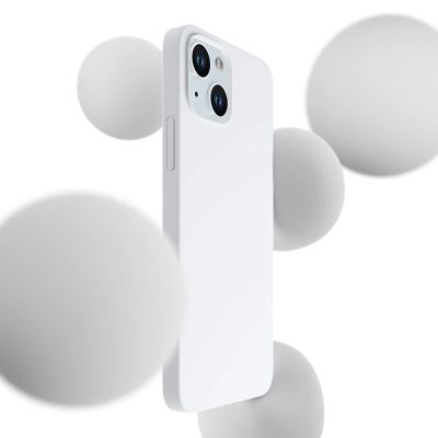 2. 3mk Hardy Silicone MagCase Hülle für iPhone 15 – Weiß und Silber