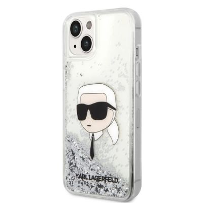 2. Karl Lagerfeld KLHCP14MLNKHCH iPhone 14 Plus 6,7" Silber/Silber Hardcase Glitter Karl Head