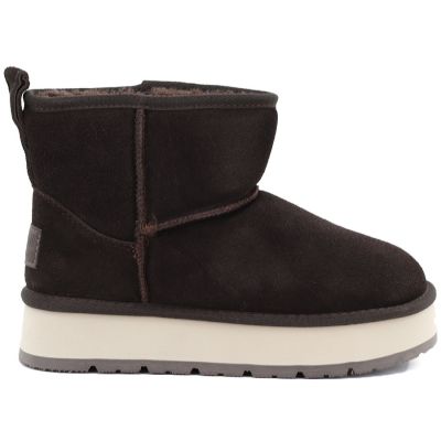 2. Damen-Ankle-Boots aus Leder mit Plateau, braun, Big Star UU274693