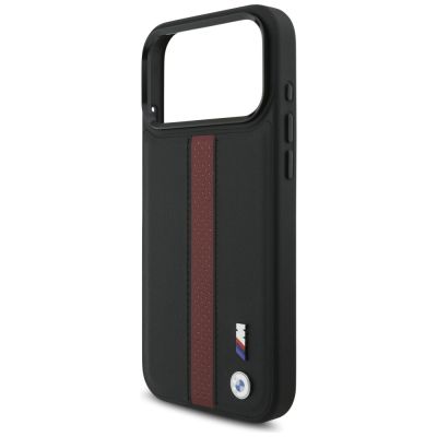 6. BMW M Perforated Stripe Logo MagSafe Case für iPhone 17 Pro Max – Rot