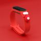2. Strap Xmas für Xiaomi Mi Band 3 / 4 Weihnachts-Silikonarmband mit Handschuh - Rot