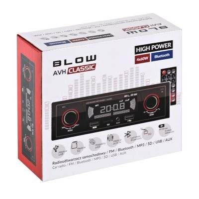 2. Autoradio BLOW CLASSIC 78-287# (Bluetooth, USB + AUX + SD-Karten)