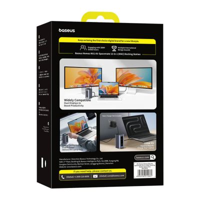 5. Baseus Nomos NU1 Air Spacemate 12-in-1 Dockingstation – Grau