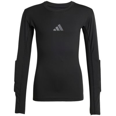 2. adidas Gepolstertes Torwart-Langarmshirt für Kinder, Schwarz KA1678