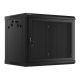 12. Wandregalschrank 19" 9U 600X450 SCHWARZ PERFORIERT TÜR LANBERG (FLAT PACK)