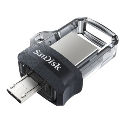 12. USB-Stick SanDisk ULTRA SDDD3-128G-G46 (128 GB; microUSB, USB 3.0; grau)