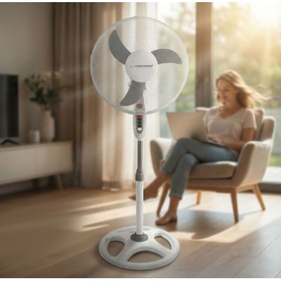 10. Esperanza Typhoon EHF002WE Standventilator (weiß, grau)