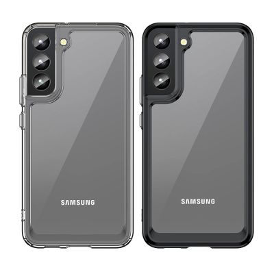 6. Weltraumhülle Hülle für Samsung Galaxy S22+ (S22 Plus) Hardcover mit Gelrahmen Transparent