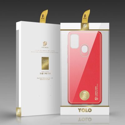 5. Dux Ducis Yolo elegantes Cover aus ökologischem Leder für Samsung Galaxy M30s rot