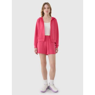 3. Damen-Sweatshirt mit Reißverschluss und Modal 4F 4FWSS25TSWSF1577-54S