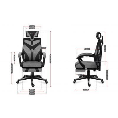 14. Huzaro Combat 5.0 Grauer Gaming-Stuhl