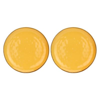 Set mit 2 runden Concerto Ocra Servierplatten – Gelb, 32 cm