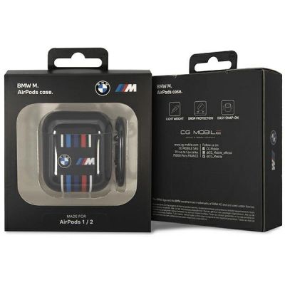 3. BMW BMA222SWTK AirPods 1/2 Abdeckung schwarz/schwarz Mehrfarbige Linien