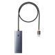 2. Baseus UltraJoy Series USB-A-Hub (4x USB-A 3.0, 1x USB-C, 5 V, 50 cm) – Grau