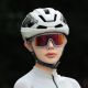 3. Rockbros LK-15 Carbonfaser-Fahrradhelm 58-62 cm - Hellgrau