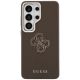 3. Guess Schutzhülle mit genarbtem, großem 4G-Metalllogo für Samsung Galaxy S26 Ultra – Braun