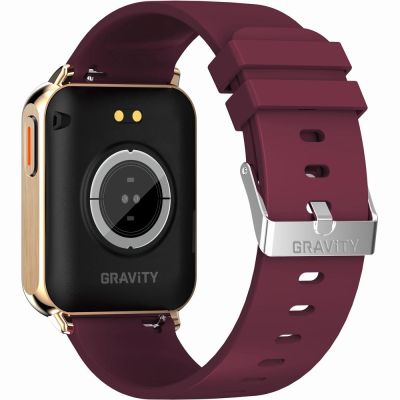 11. Smartwatch Gravity Roségold Burgunderrot 2 Armbänder GT17-6