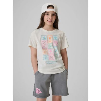 Mädchen-T-Shirt mit Aufdruck, regulär, Größe 4F 4FJRAW26TTSHF4325-11S