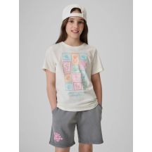 Mädchen-T-Shirt mit Aufdruck, regulär, Größe 4F 4FJRAW26TTSHF4325-11S