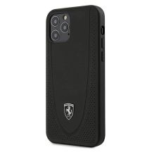Ferrari FEOGOHCP12MBK iPhone 12/12 Pro 6.1" schwarz/schwarz Hardcase Off Track Perforated