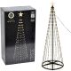 Dekorativer Weihnachtsbaum, 370 LEDs, superwarmweiß, 210 cm, schwarz